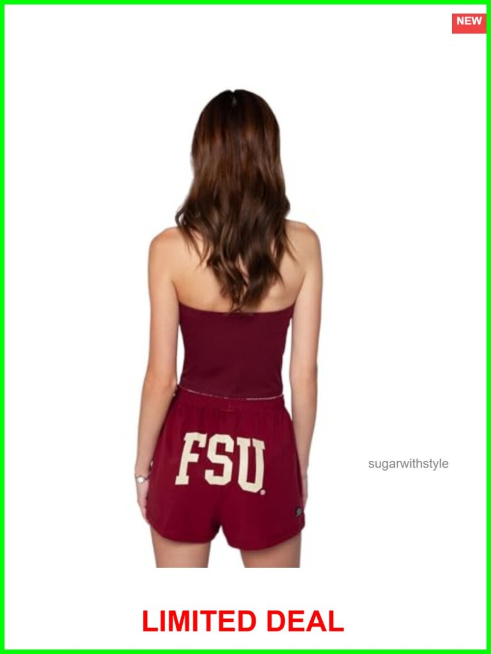 Collegiate Athletic Shorts Women Mid Rise Cotton Spandex Pull On Game Day